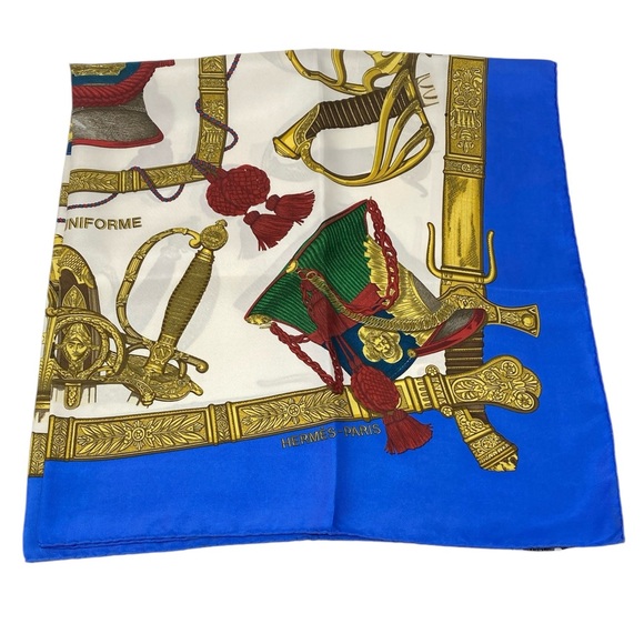 Hermes Vintage Scarf Carre 90”GRAND UNIFORME”by Joachim Metz - Picture 7 of 16